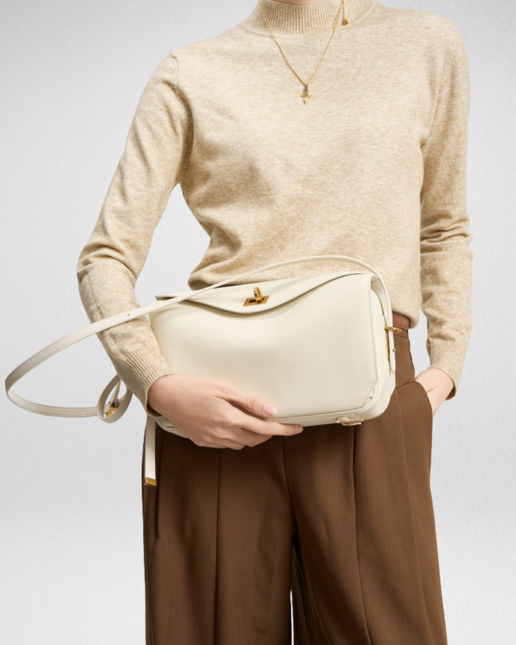 Le 7-Inspired Bowling Leather Shoulder Bag
