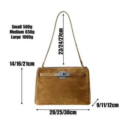 Slim Underarm Luxurious Leather Shoulder Bag