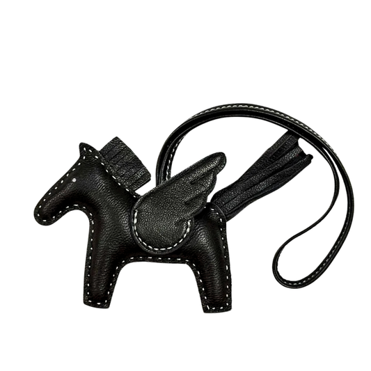 Trendiesty Winged Leather Horse Charm