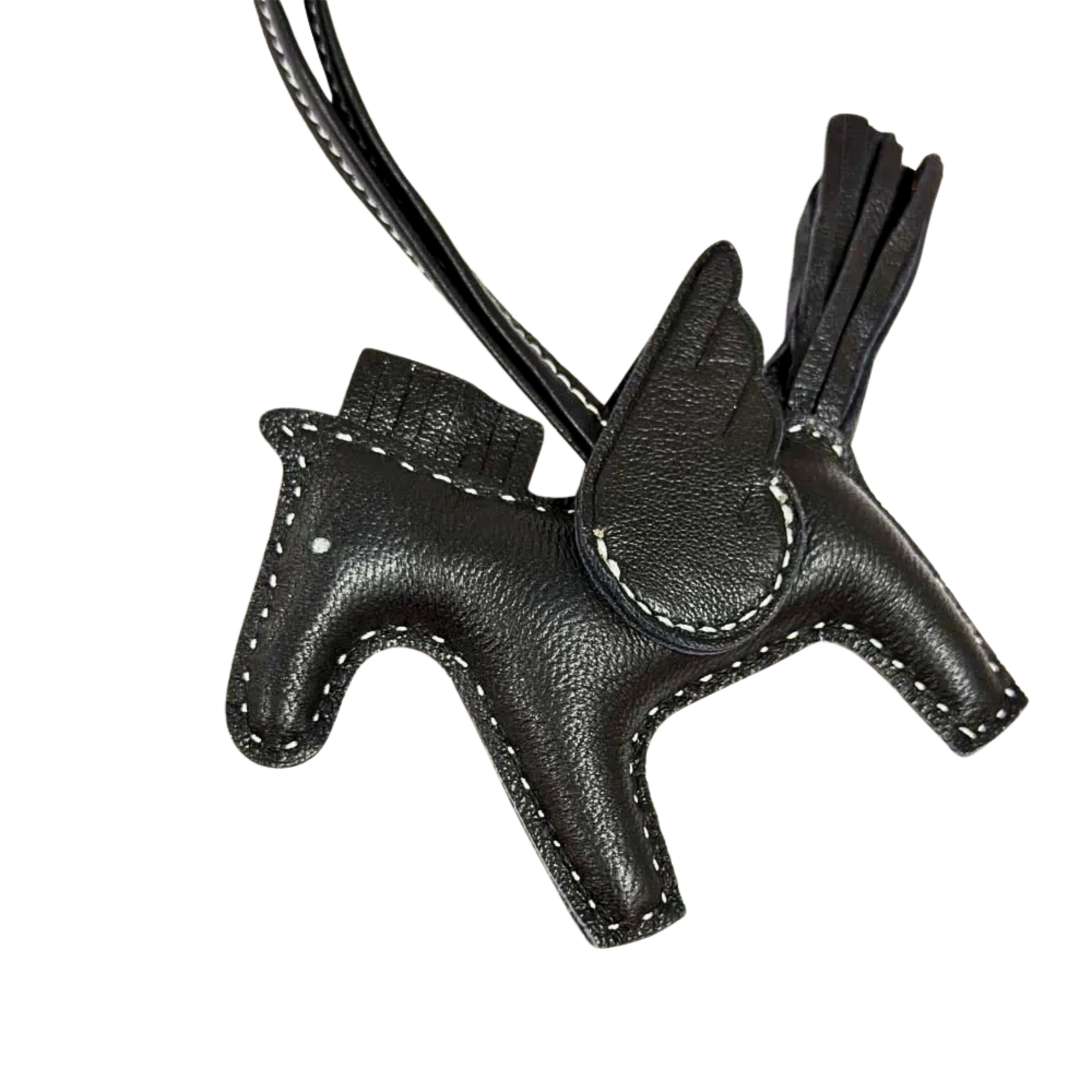 Trendiesty Winged Leather Horse Charm