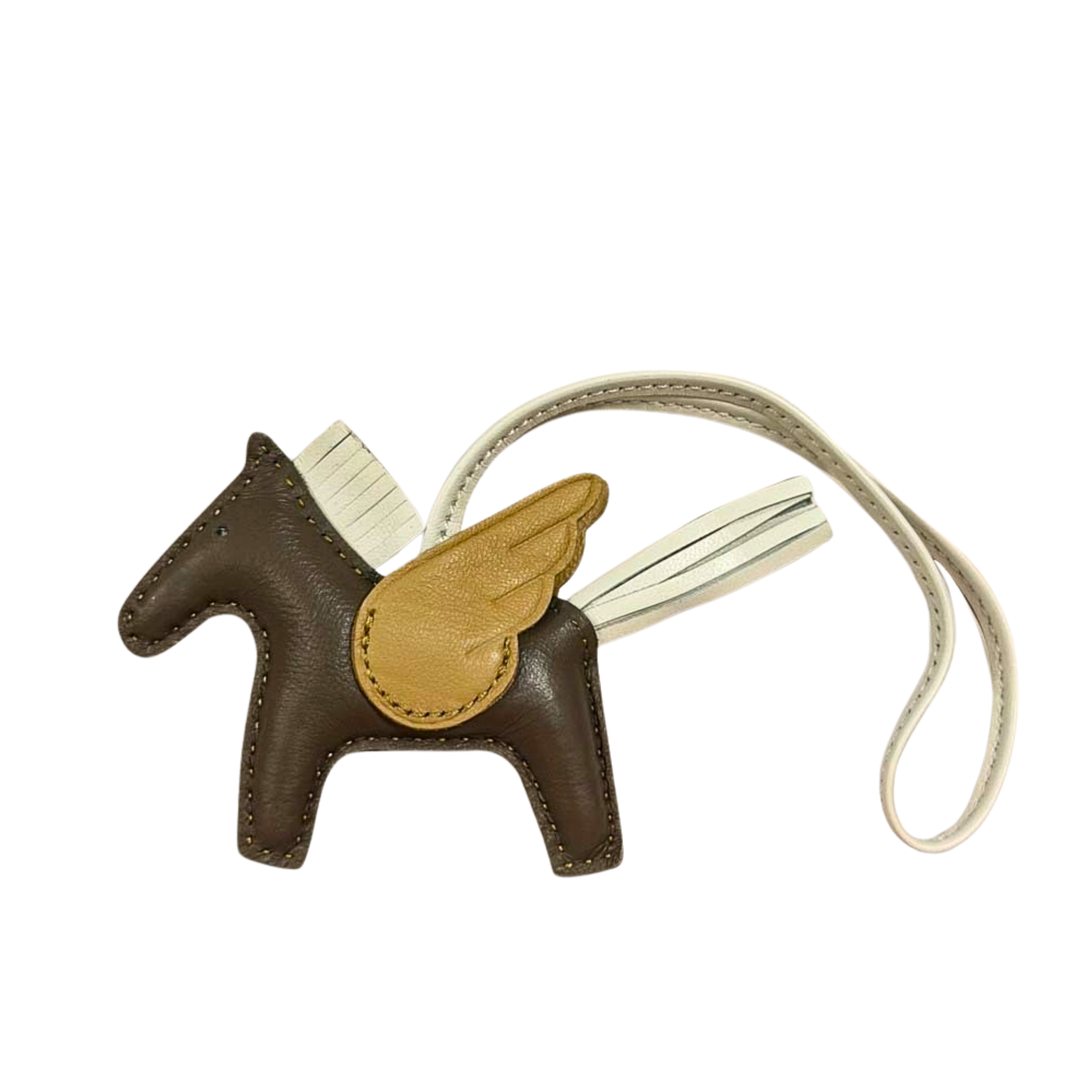 Trendiesty Winged Leather Horse Charm