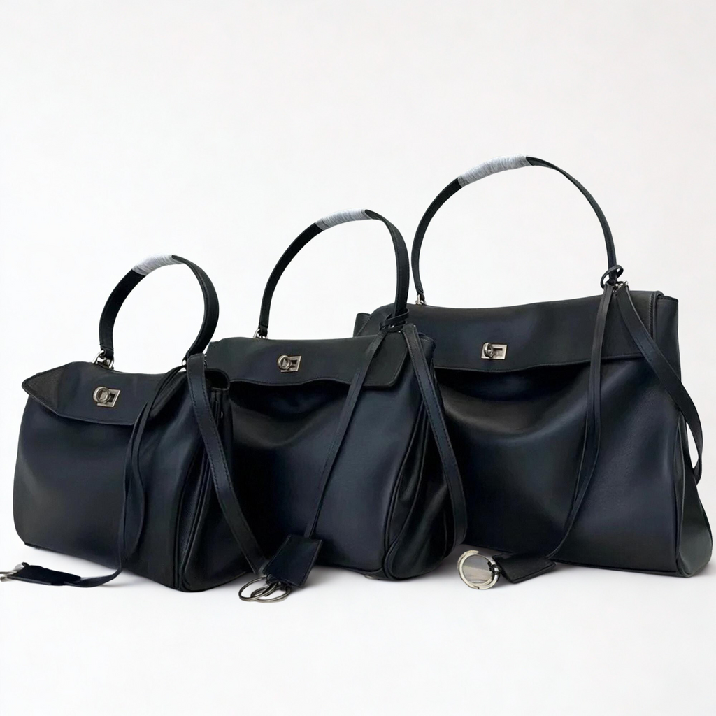 Bolso de mano de piel inspirado en BALENCIAGA-RODEO para mujer