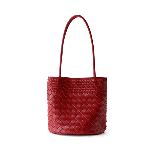 Woven Lightweight Leather Tote Bag