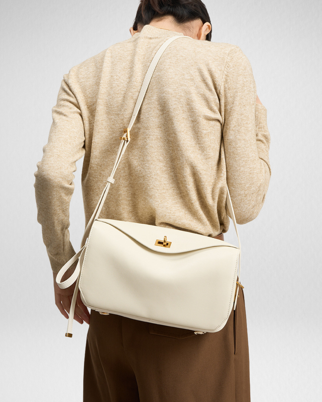 Le 7-Inspired Bowling Leather Shoulder Bag
