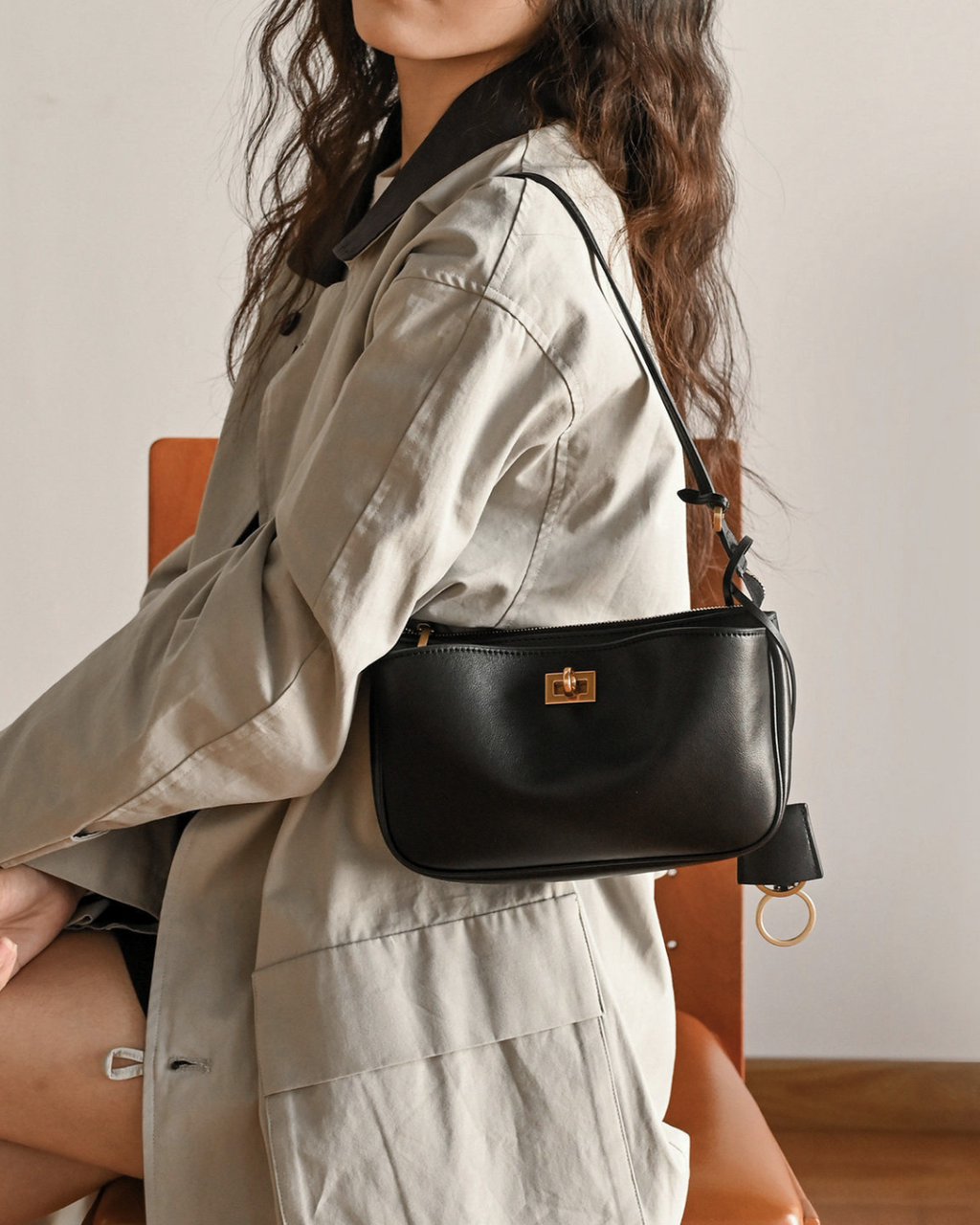 Bolso de mano de piel inspirado en BALENCIAGA-RODEO para mujer