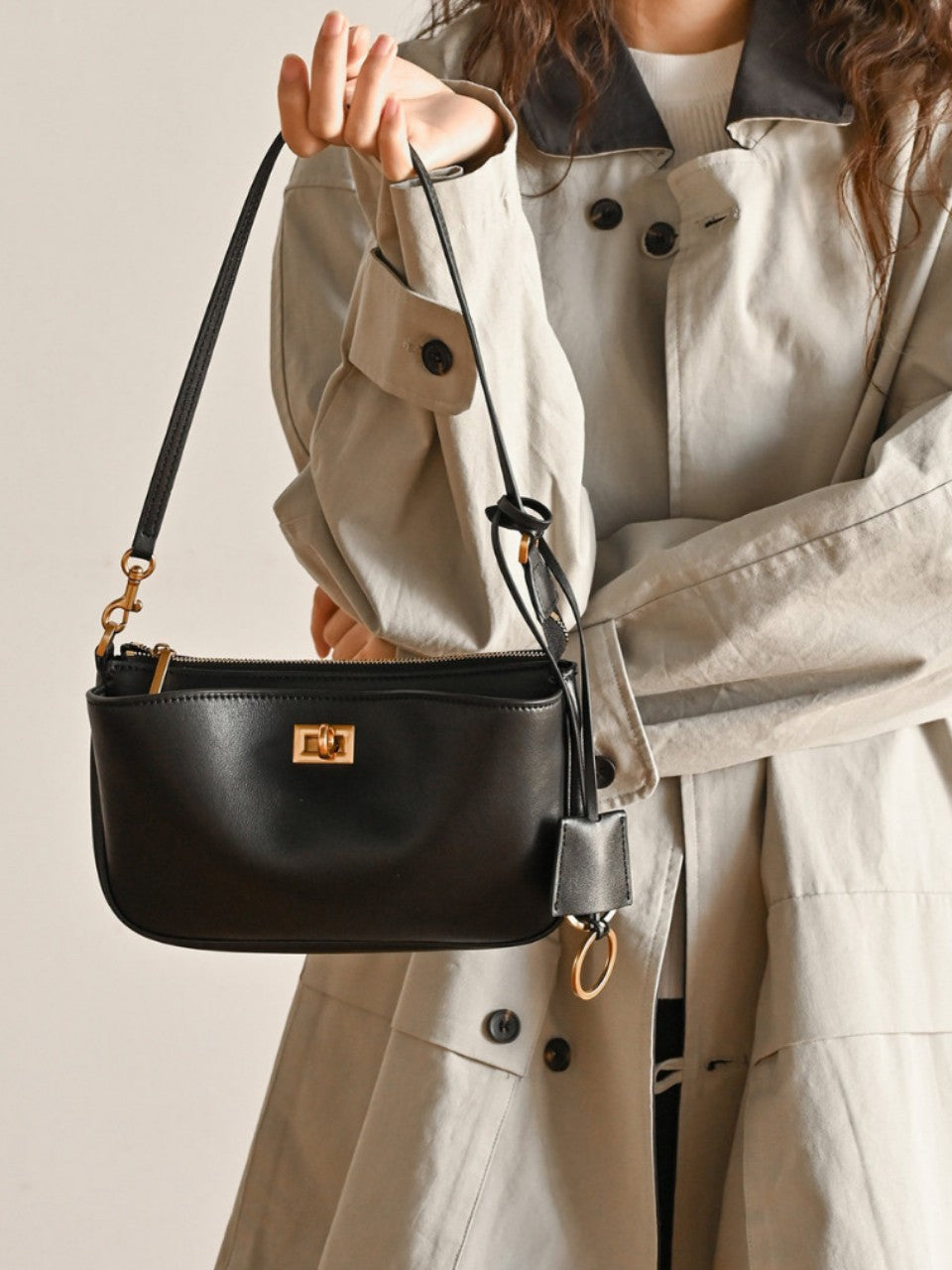 Bolso de mano de piel inspirado en BALENCIAGA-RODEO para mujer