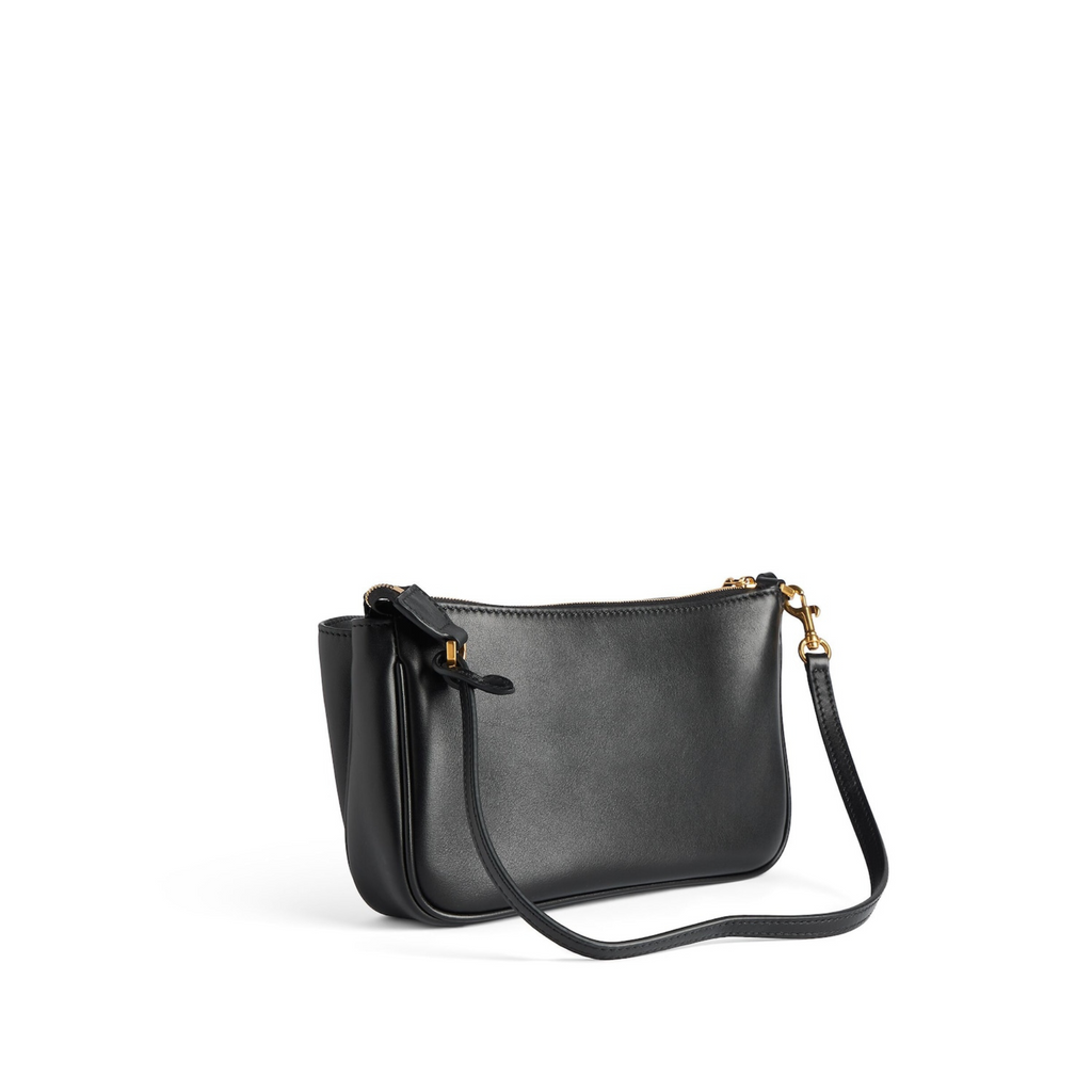 Nano Sling‑Style Leather Shoulder Bag with Flap