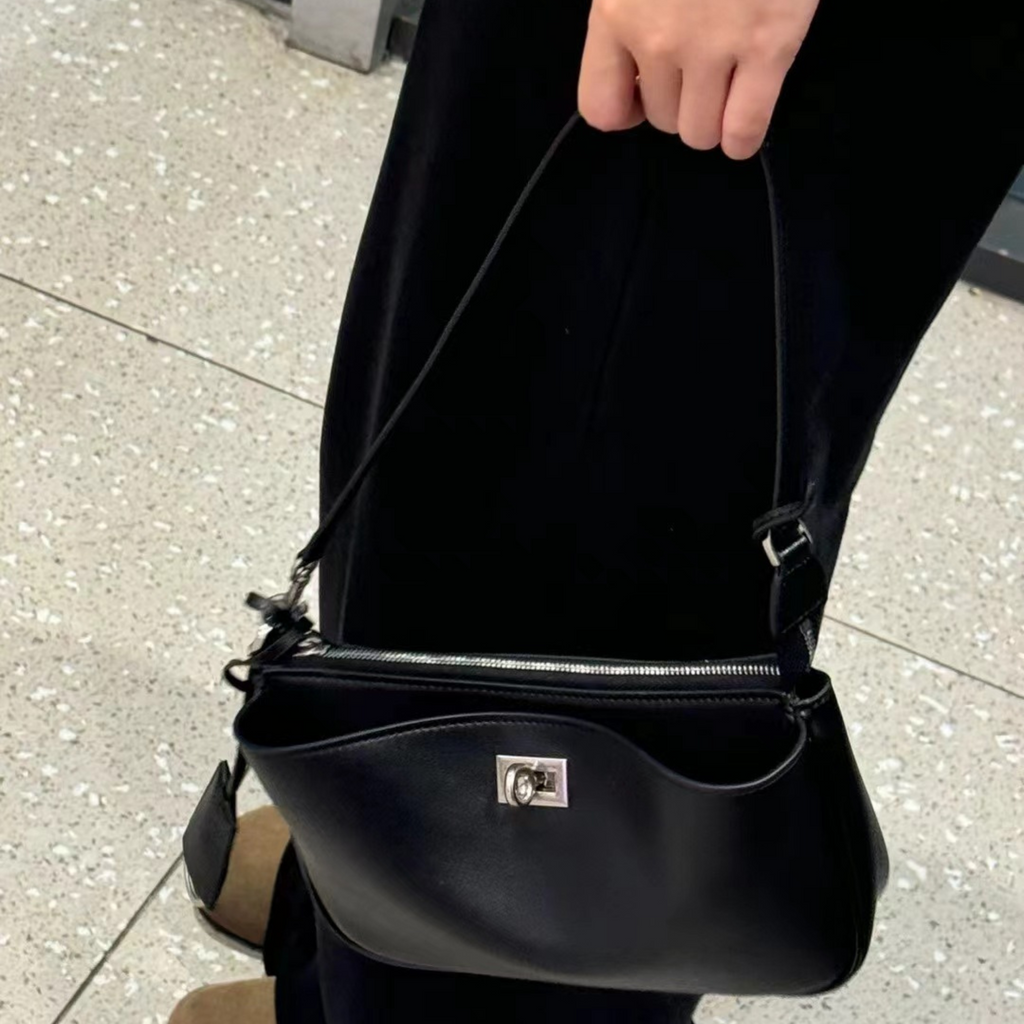 Nano Sling‑Style Leather Shoulder Bag with Flap
