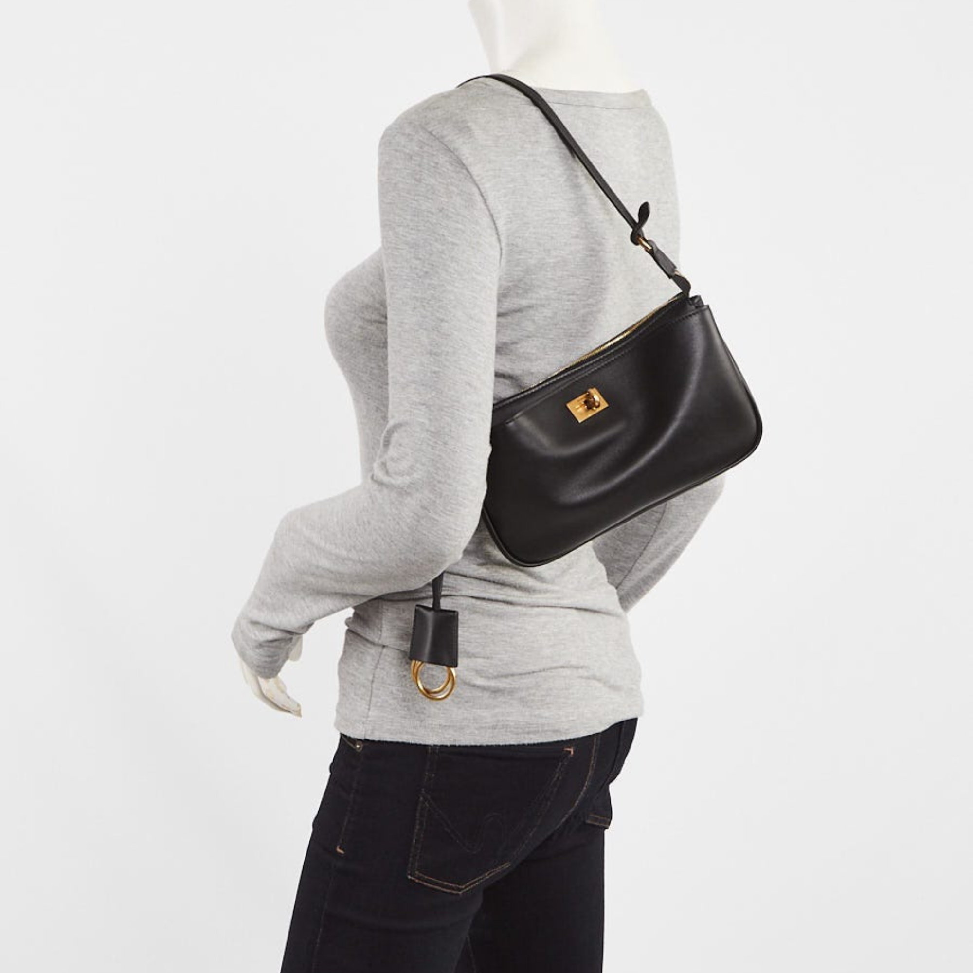 Nano Sling‑Style Leather Shoulder Bag with Flap