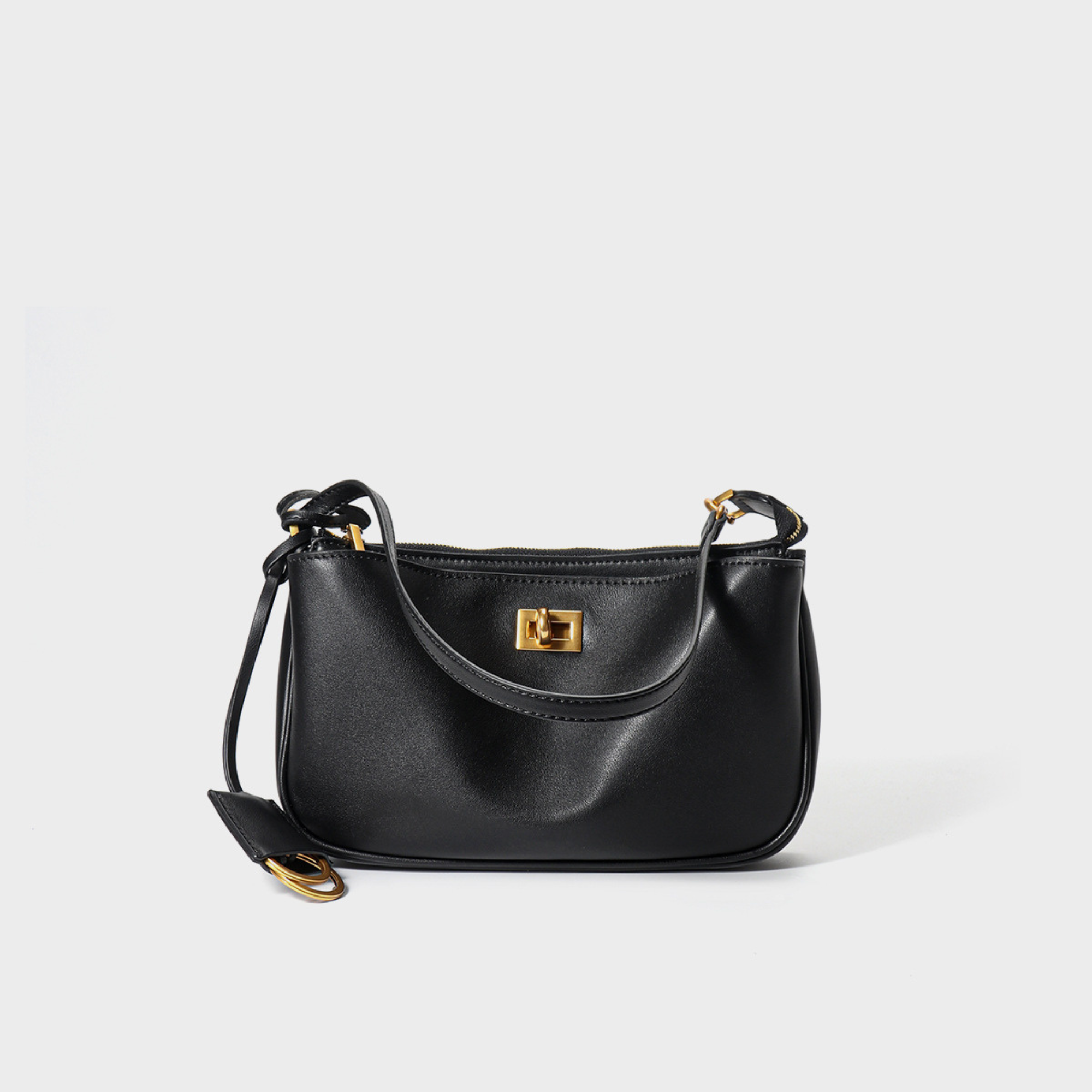 Nano Sling‑Style Leather Shoulder Bag with Flap