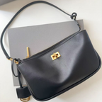 Nano Sling‑Style Leather Shoulder Bag with Flap