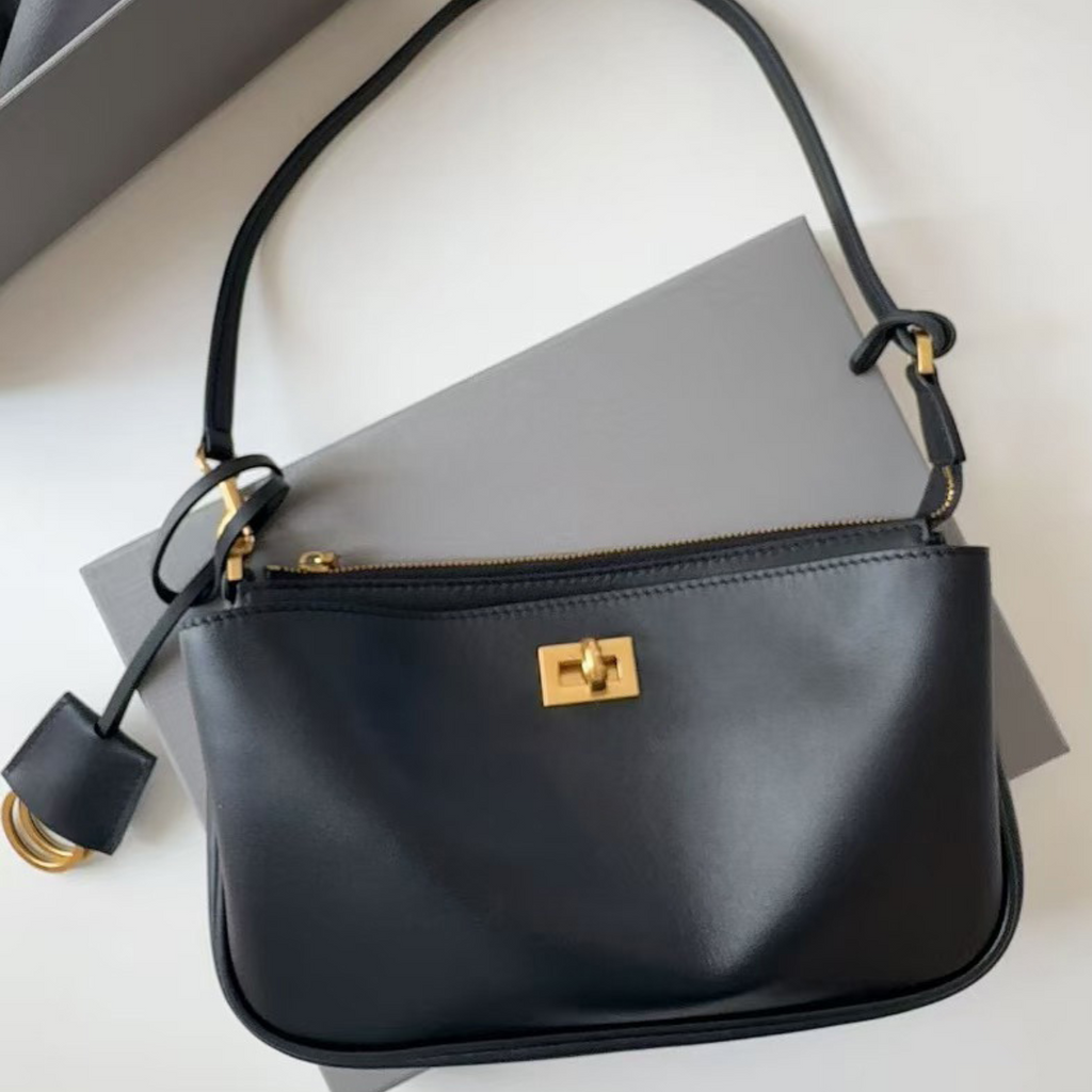 Nano Sling‑Style Leather Shoulder Bag with Flap