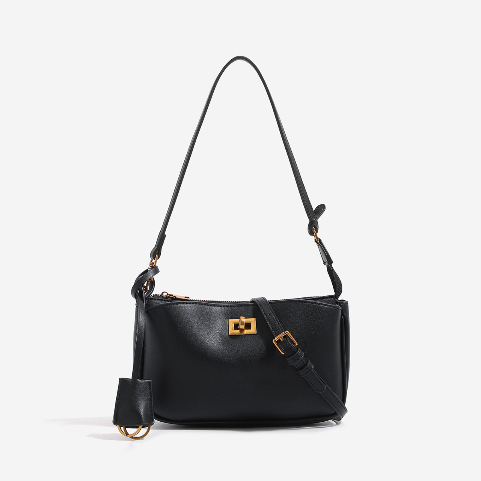 Nano Sling‑Style Leather Shoulder Bag with Flap