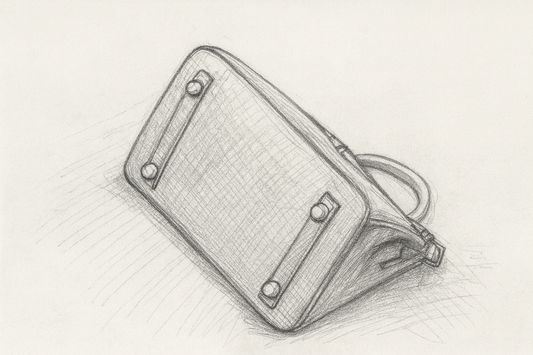 Two‑Tone Bespoke Structured handcrafted leather handbag, designed to your specifications.