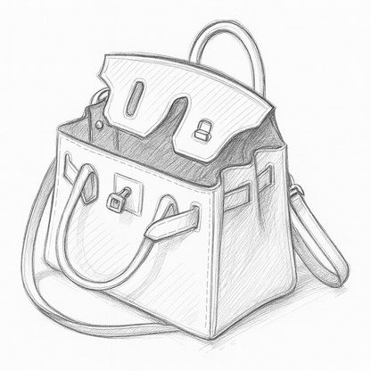 Two‑Tone Bespoke Structured handcrafted leather handbag, designed to your specifications.