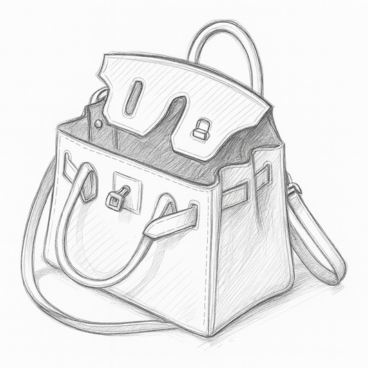 Two‑Tone Bespoke Structured handcrafted leather handbag, designed to your specifications.