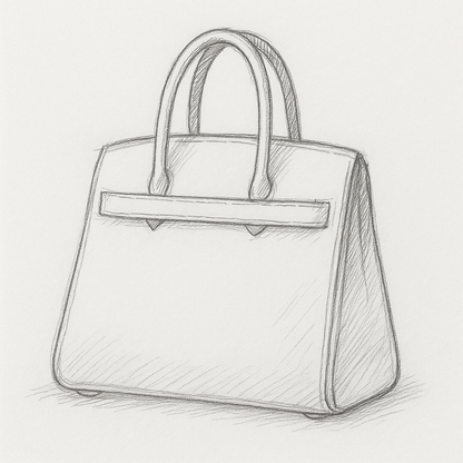 Bespoke handcrafted leather handbag, designed to your specifications.