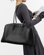 Classic Large Leather Bowling Bag