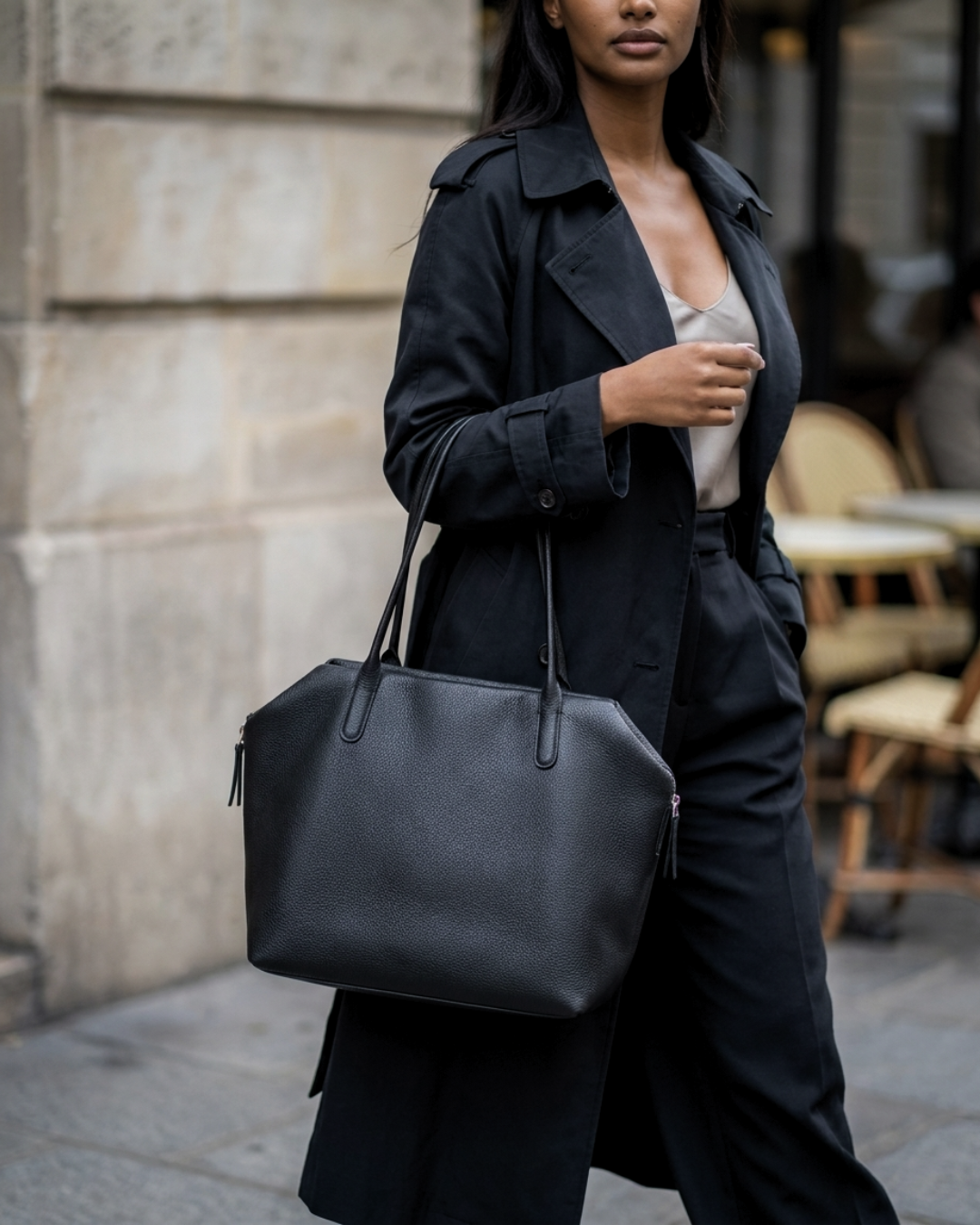 Minimalist Henri Inspired Soft‑Grain Leather Tote Bag