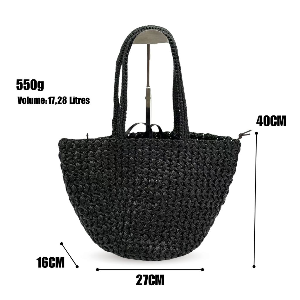 Estelle Woven Raffia Tote Bag