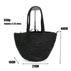 Estelle Woven Raffia Tote Bag