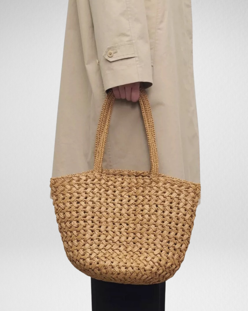 Estelle Woven Raffia Tote Bag