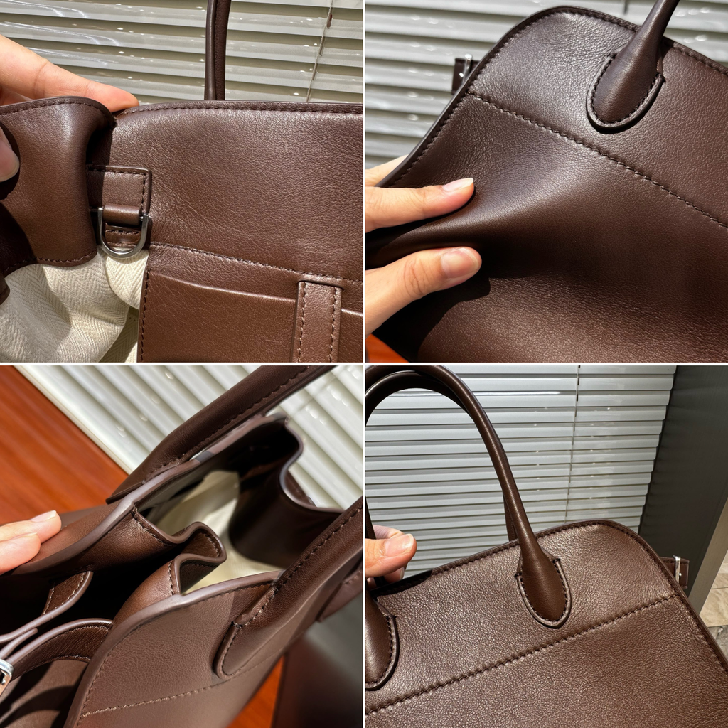 Margaux Structured Leather Tote Bag