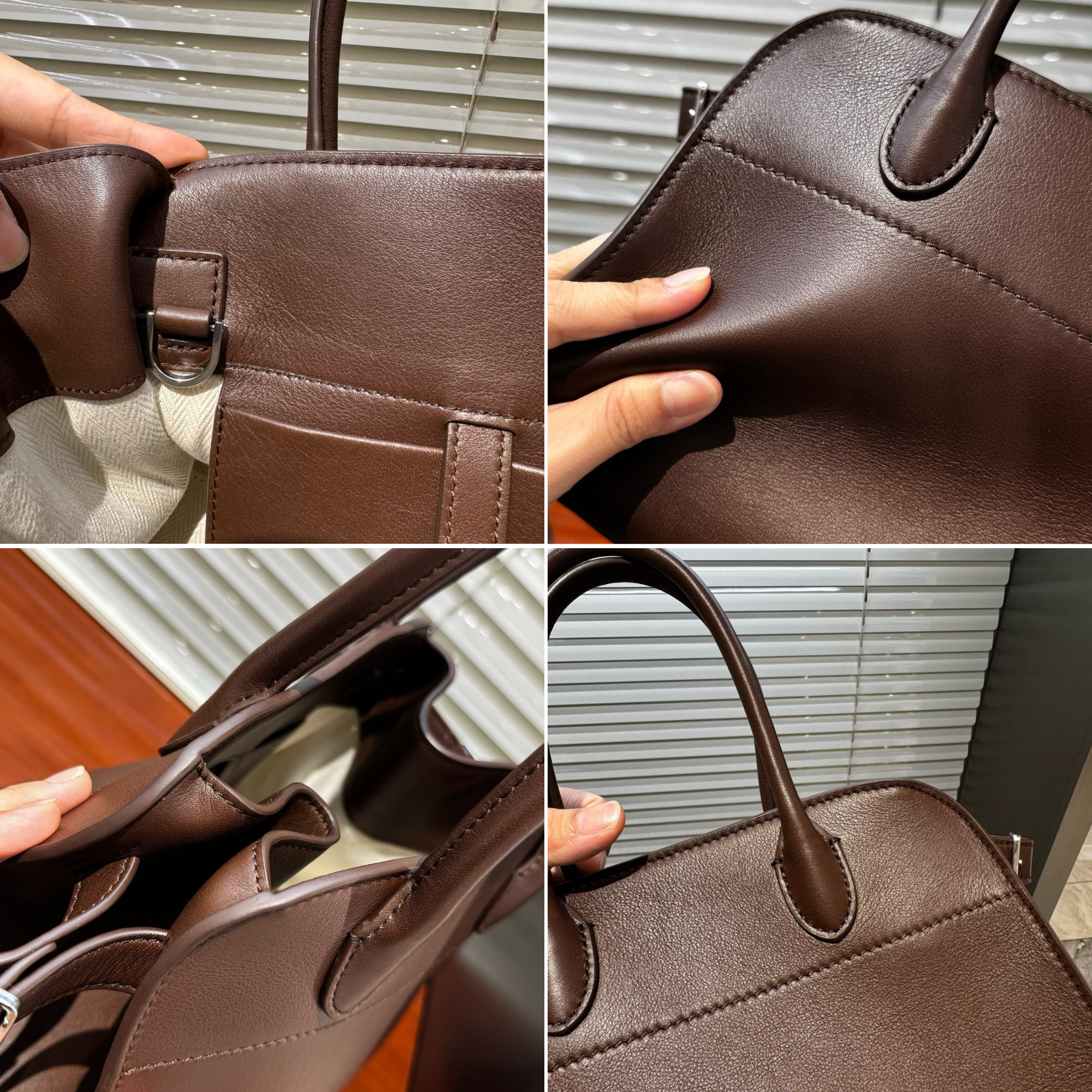 Margaux Structured Leather Tote Bag
