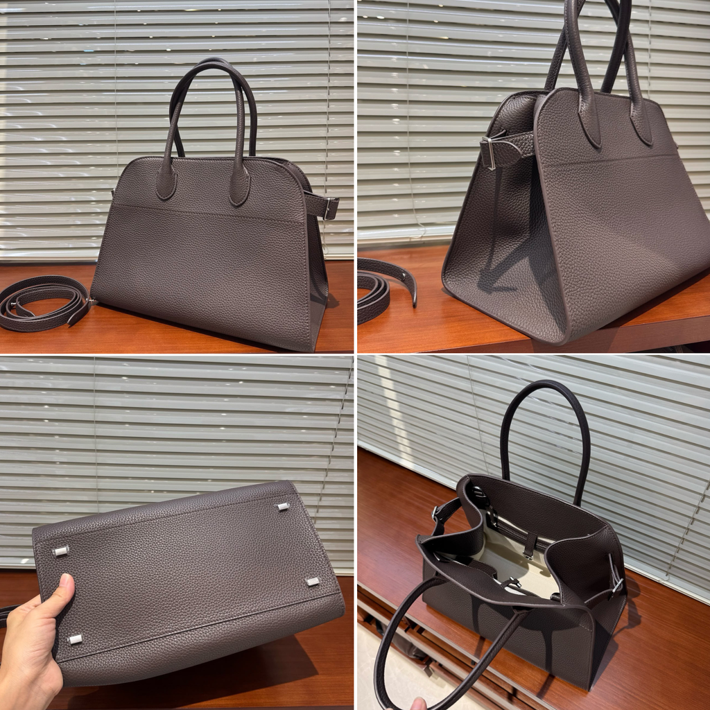 Margaux Structured Leather Tote Bag