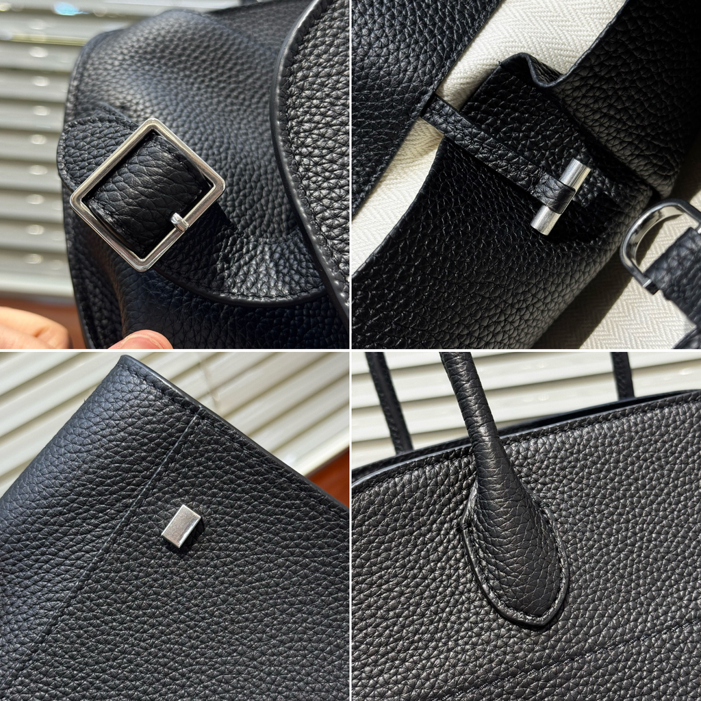 Margaux Structured Leather Tote Bag