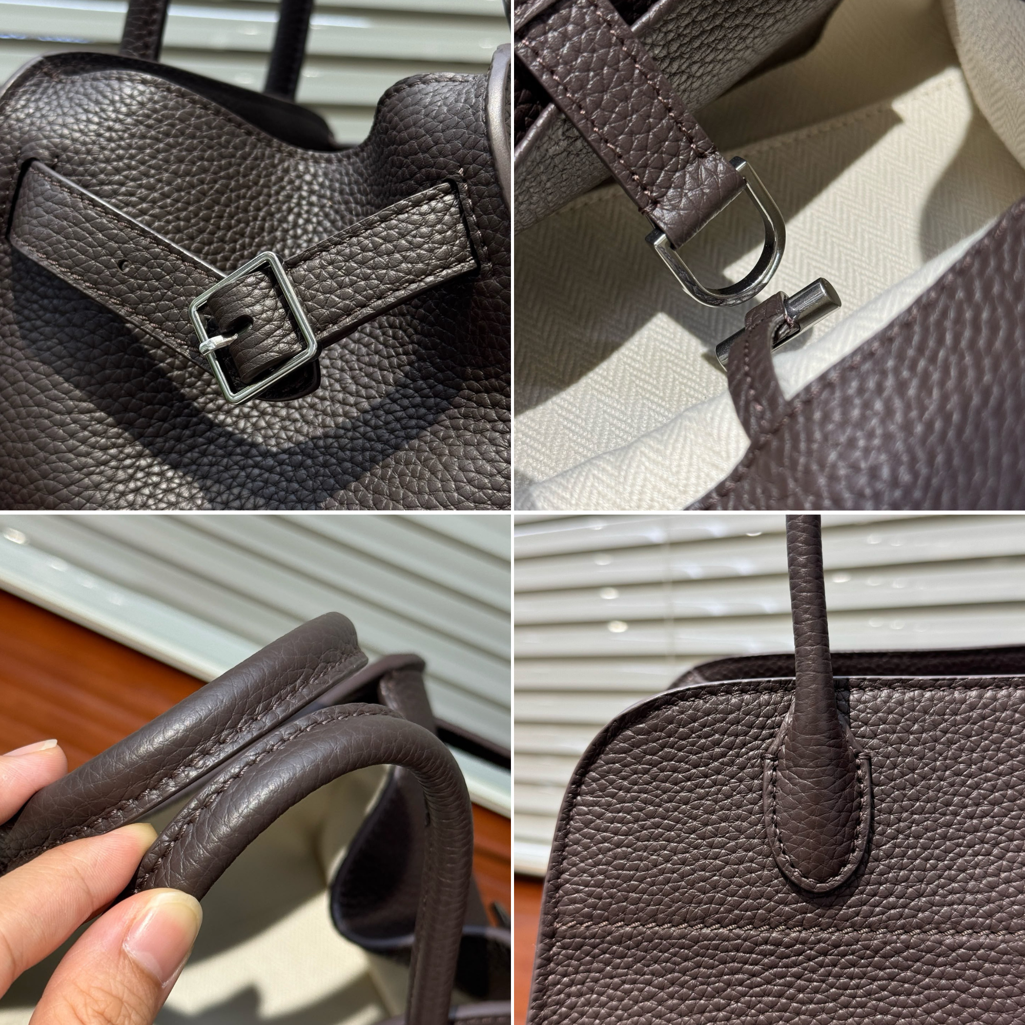 Margaux Structured Leather Tote Bag