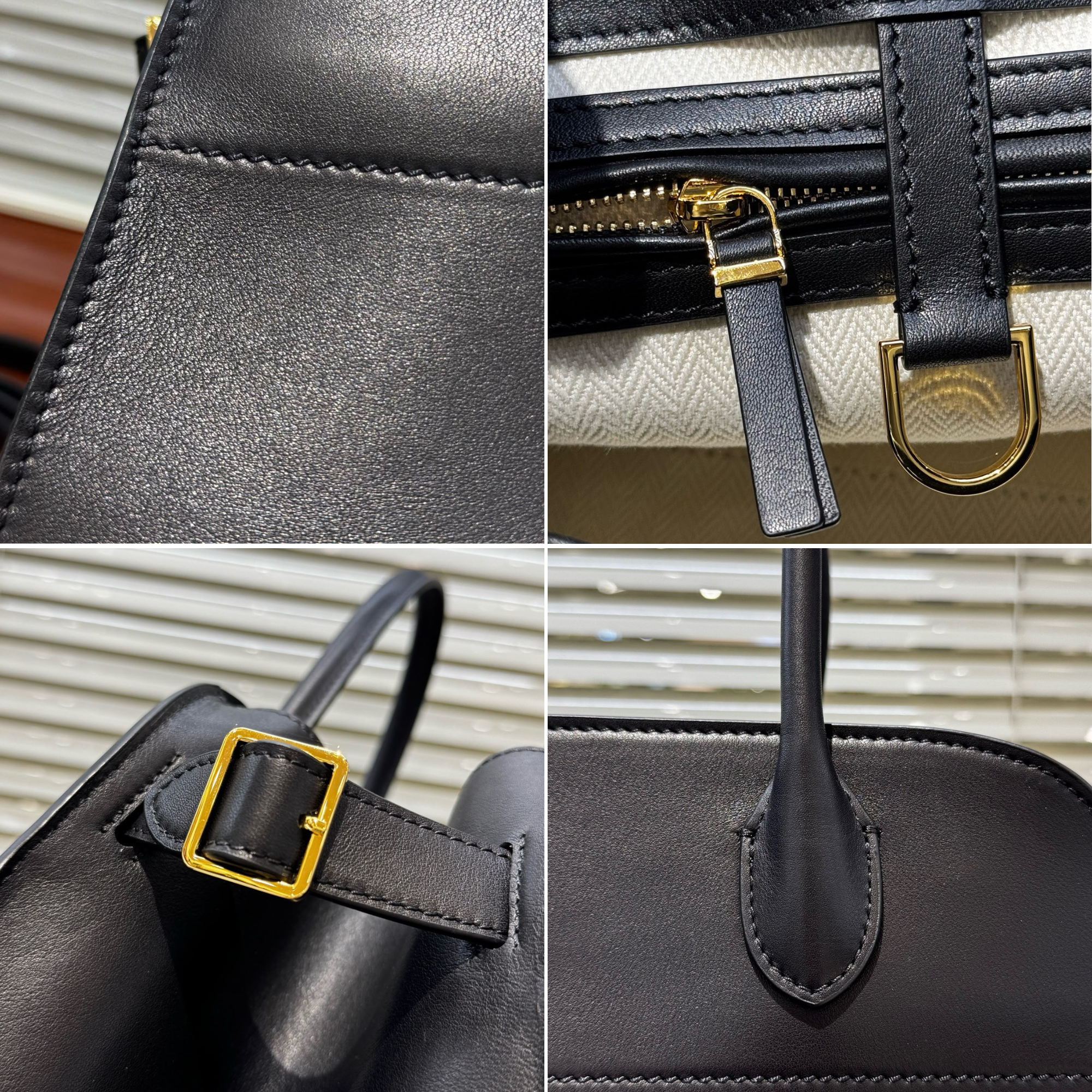 Margaux Structured Leather Tote Bag