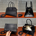 Margaux Structured Leather Tote Bag