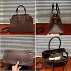 Margaux Structured Leather Tote Bag
