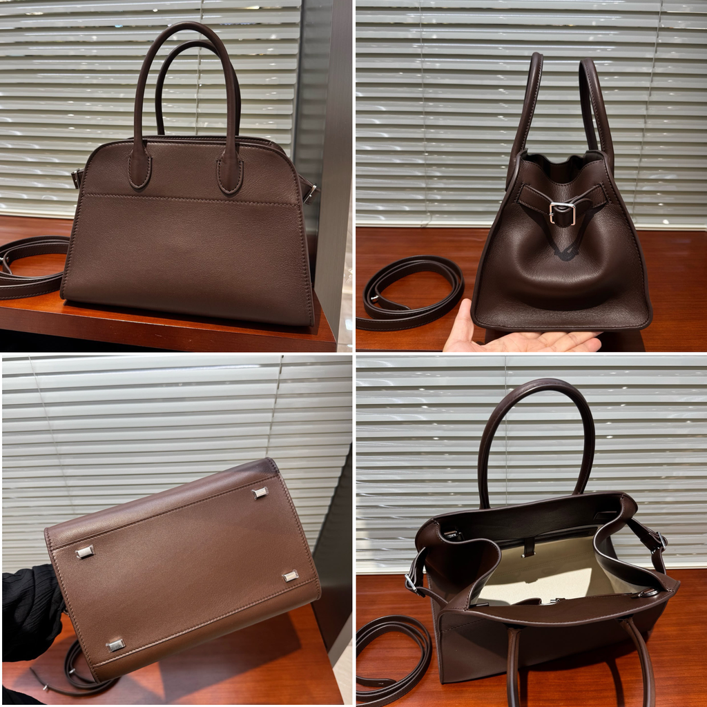 Margaux Structured Leather Tote Bag