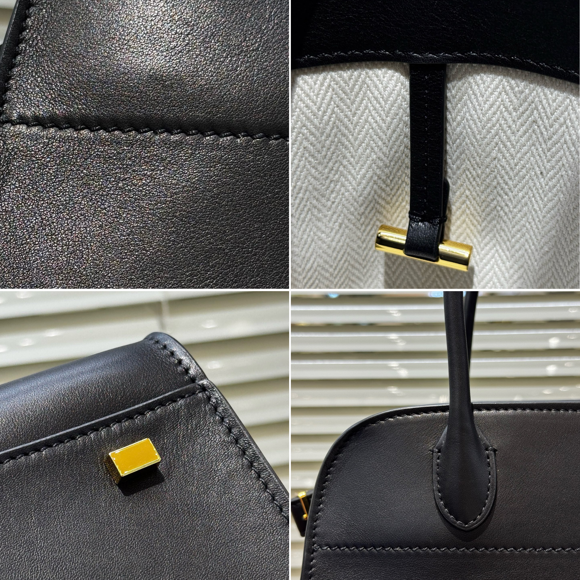 Margaux Structured Leather Tote Bag