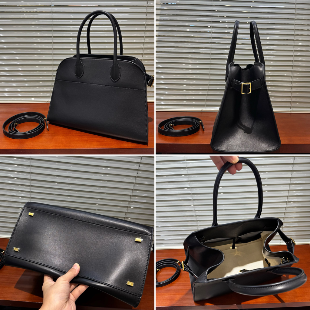 Margaux Structured Leather Tote Bag