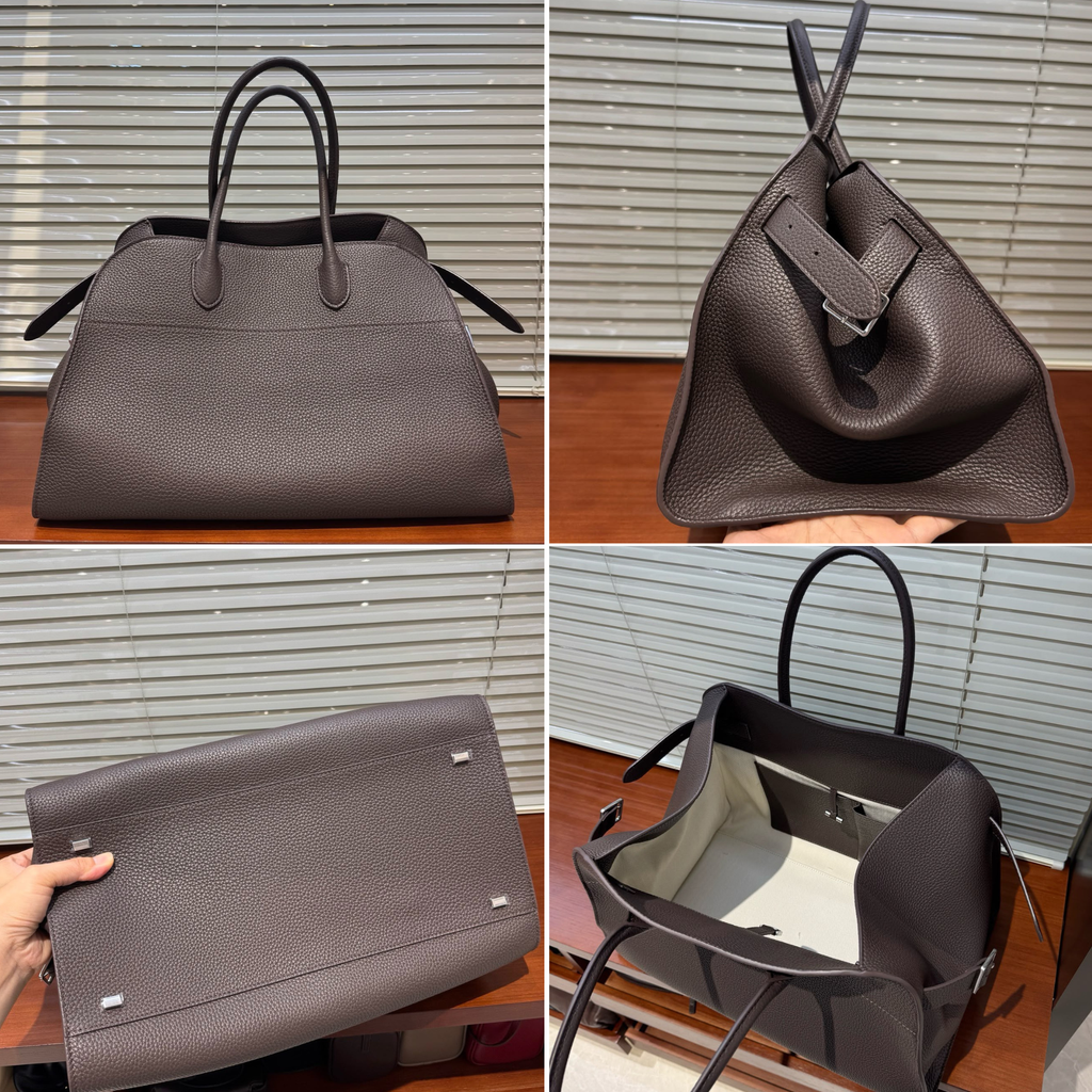Margaux Structured Leather Tote Bag