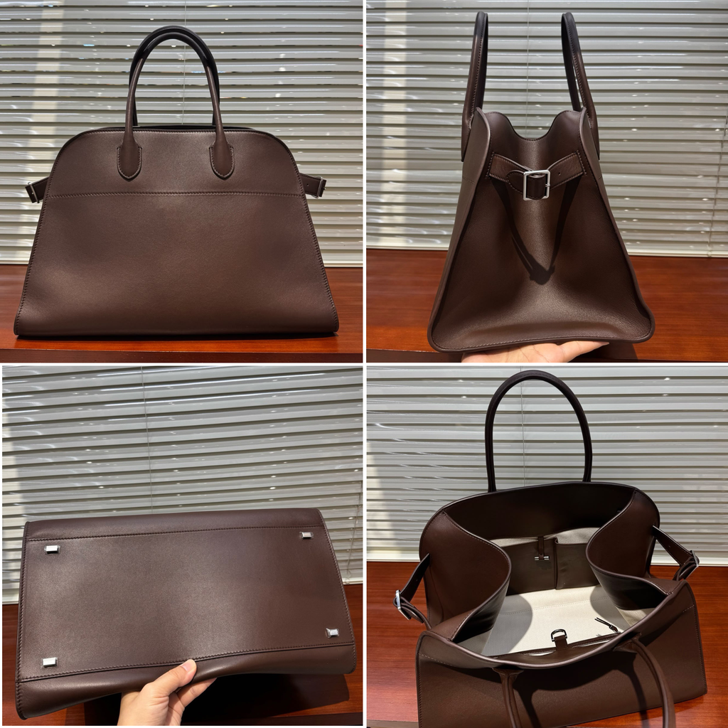 Margaux Structured Leather Tote Bag