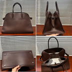 Margaux Structured Leather Tote Bag