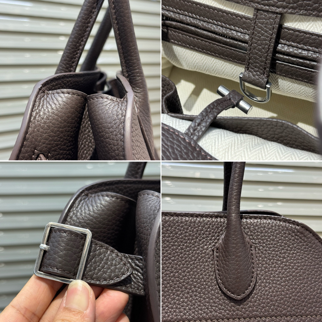Margaux Structured Leather Tote Bag