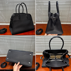 Margaux Structured Leather Tote Bag