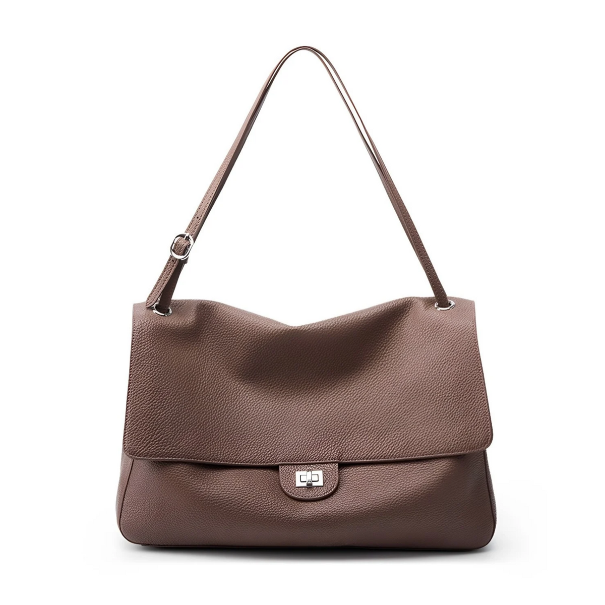 MaxiFlap Leather Shoulder Bag
