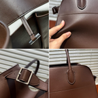 Margaux Structured Leather Tote Bag