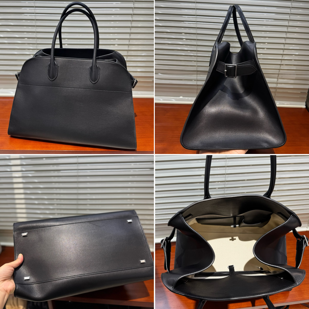 Margaux Structured Leather Tote Bag