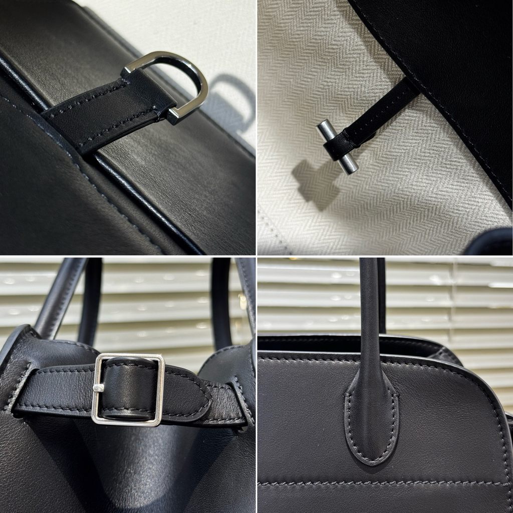 Margaux Structured Leather Tote Bag