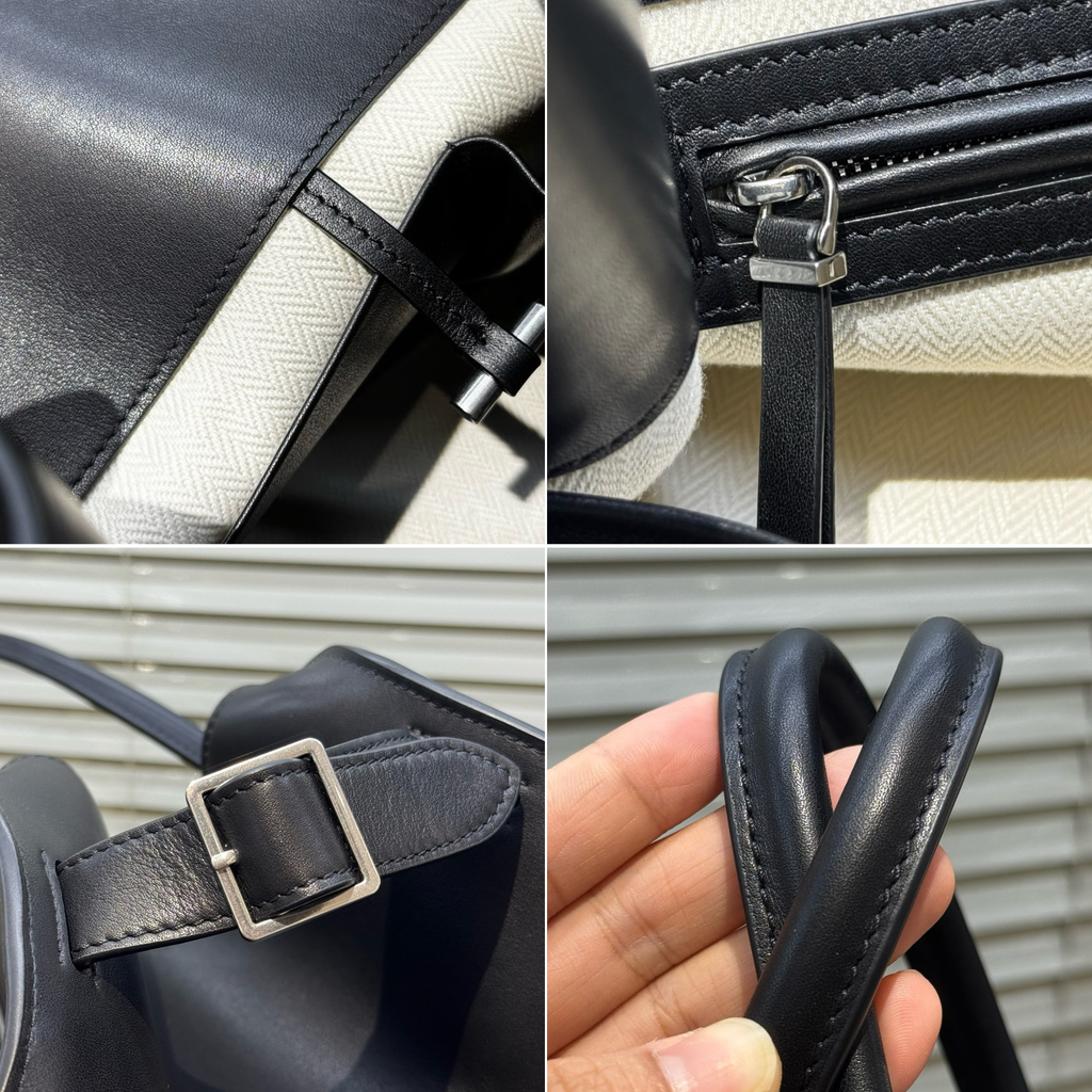 Margaux Structured Leather Tote Bag