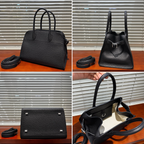 Margaux Structured Leather Tote Bag
