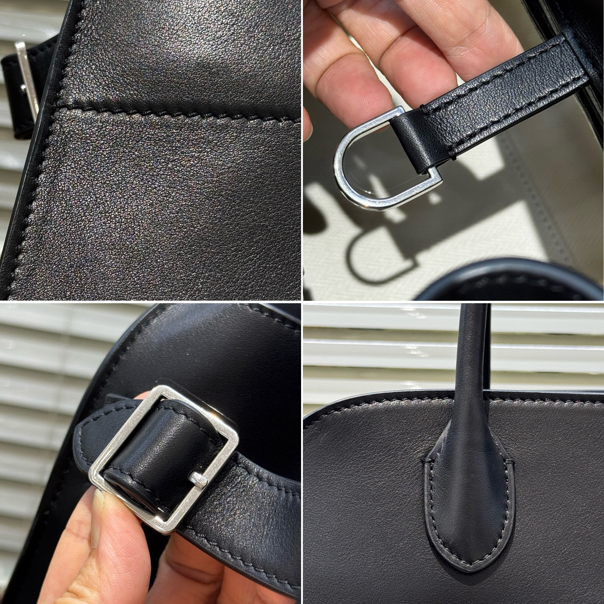Margaux Structured Leather Tote Bag