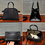 Margaux Structured Leather Tote Bag